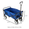 Nature Spring Collapsible Utility Wagon with Telescoping Handle, Heavy Duty Folding Wheeled Cart for Outdoor Use 558899KAL